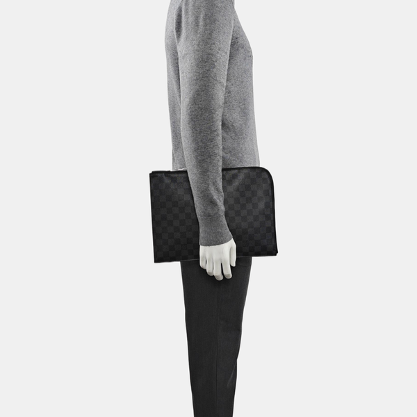 JOUR GM Damier Graphite Coated Canvas Gray