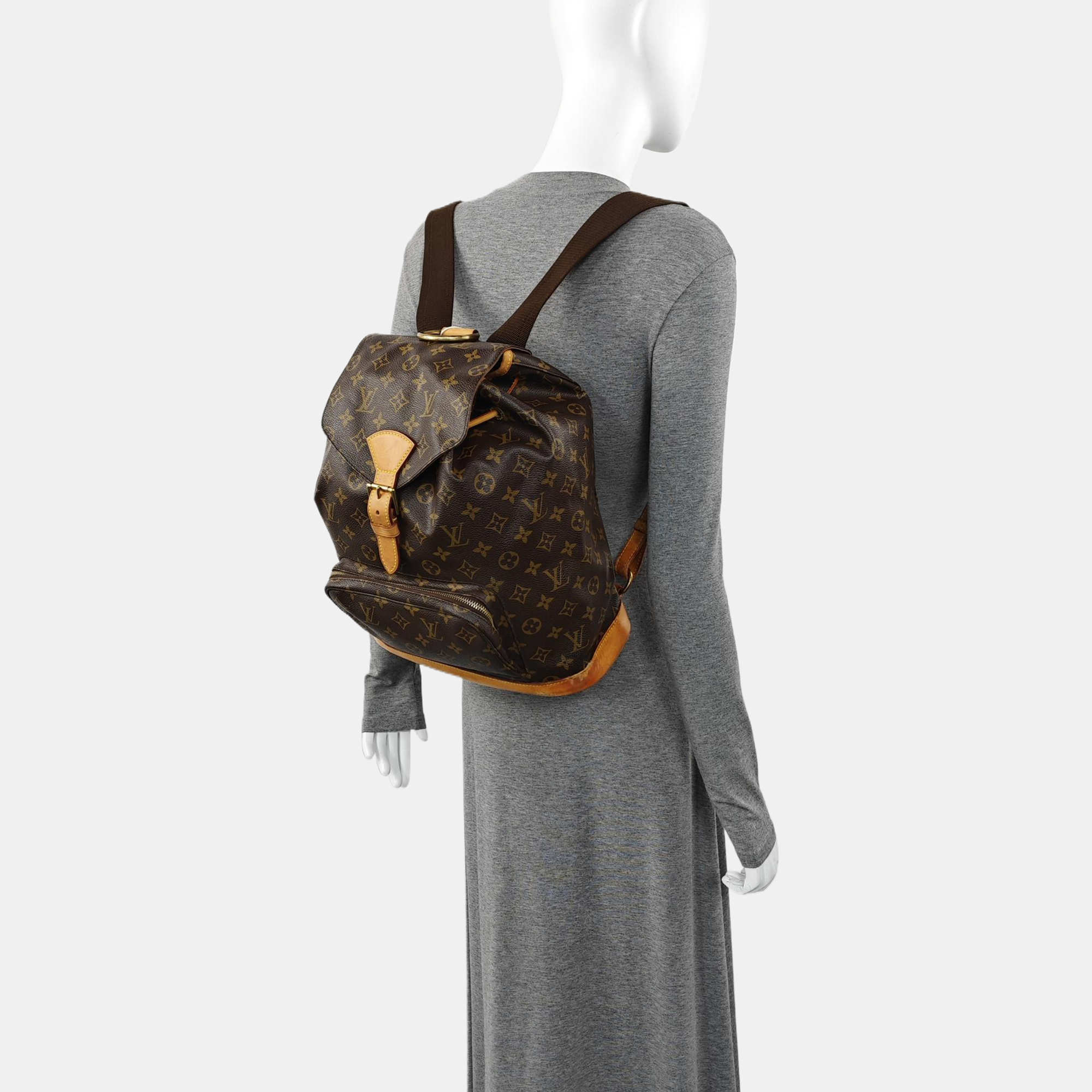 MONTSOURIS GM Monogram Coated Canvas Brown