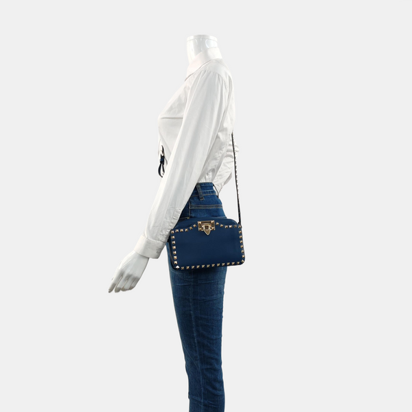 Calfskin Shoulder Bag Blue