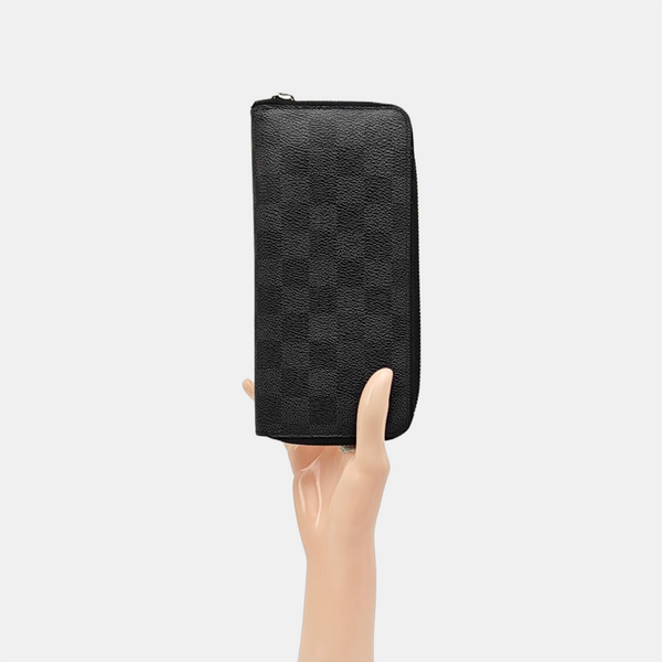 BRAZZA Damier Graphite Coated Canvas Black Wallet