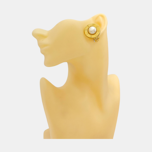 Metal White Clip On Earrings