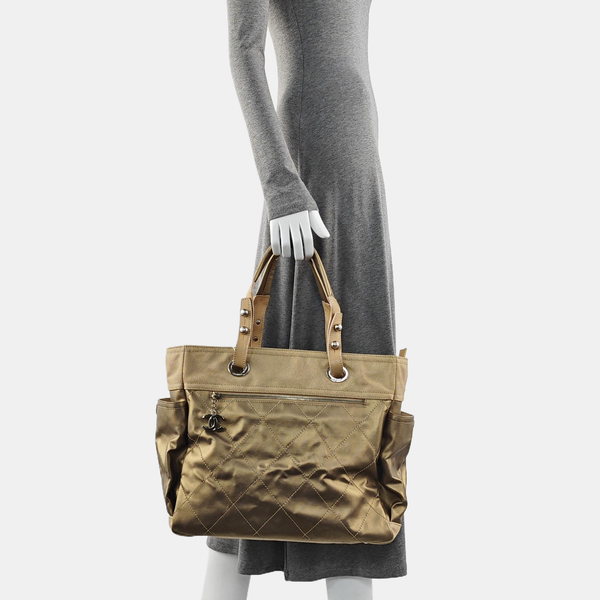 PARIS BIARRITZ Lona Revestida Acolchada Grande Beige