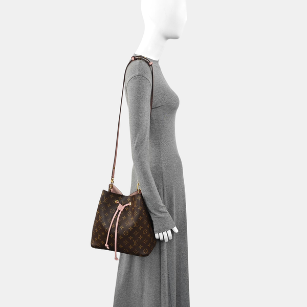 NÉONOÉ MM Monogram Coated Canvas Brown
