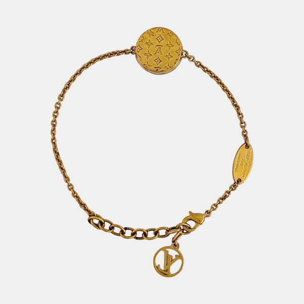 L TO V Metal Gold Bracelet