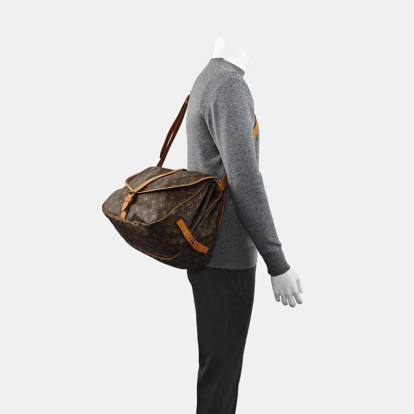 SAUMUR 35 Monogram Coated Canvas Brown