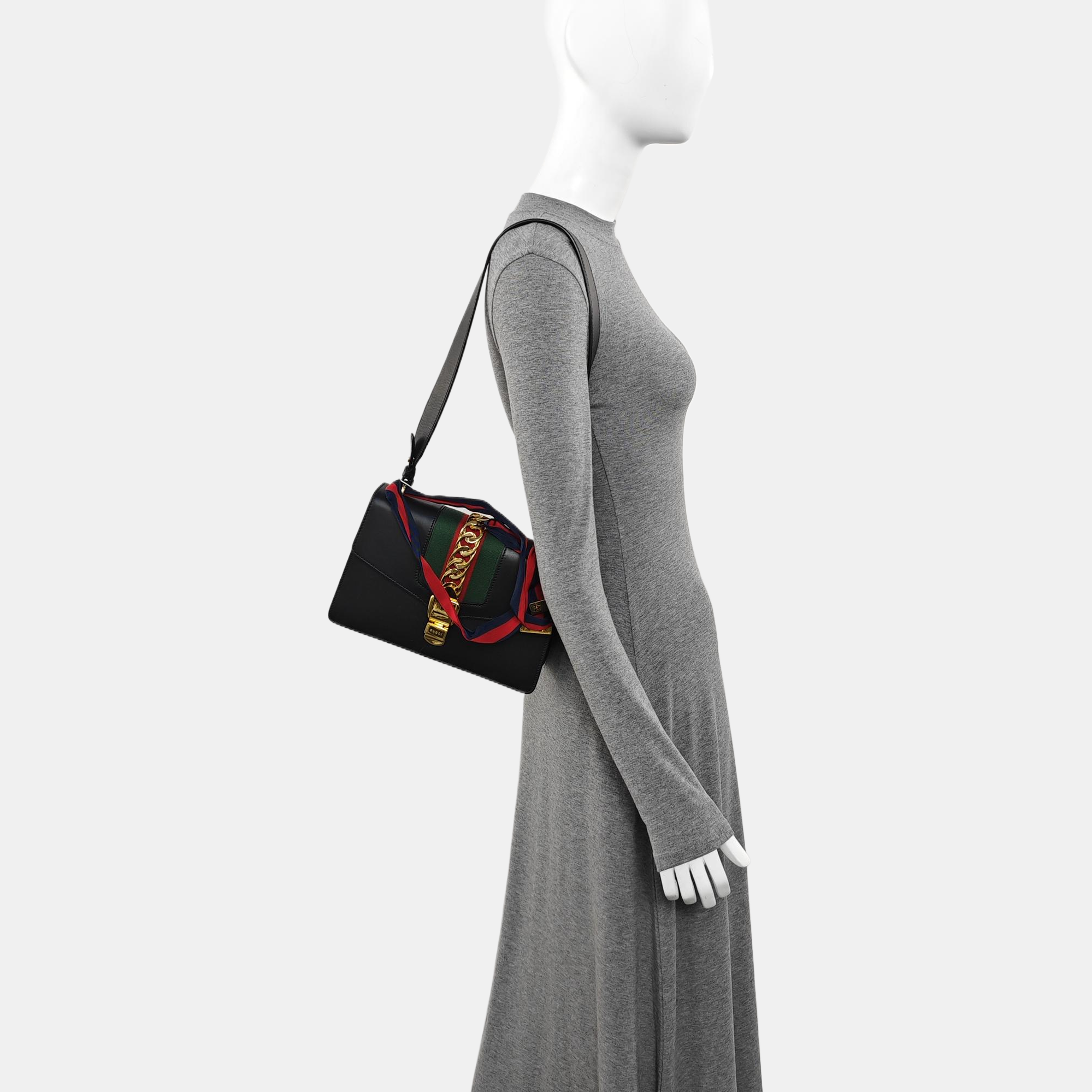 Sylvie Small Calfskin Black