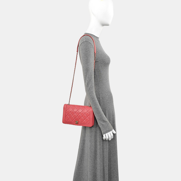 Quilted Calfskin Shoulder Bag Pink