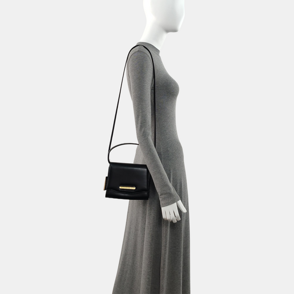 Leather Shoulder Bag Black