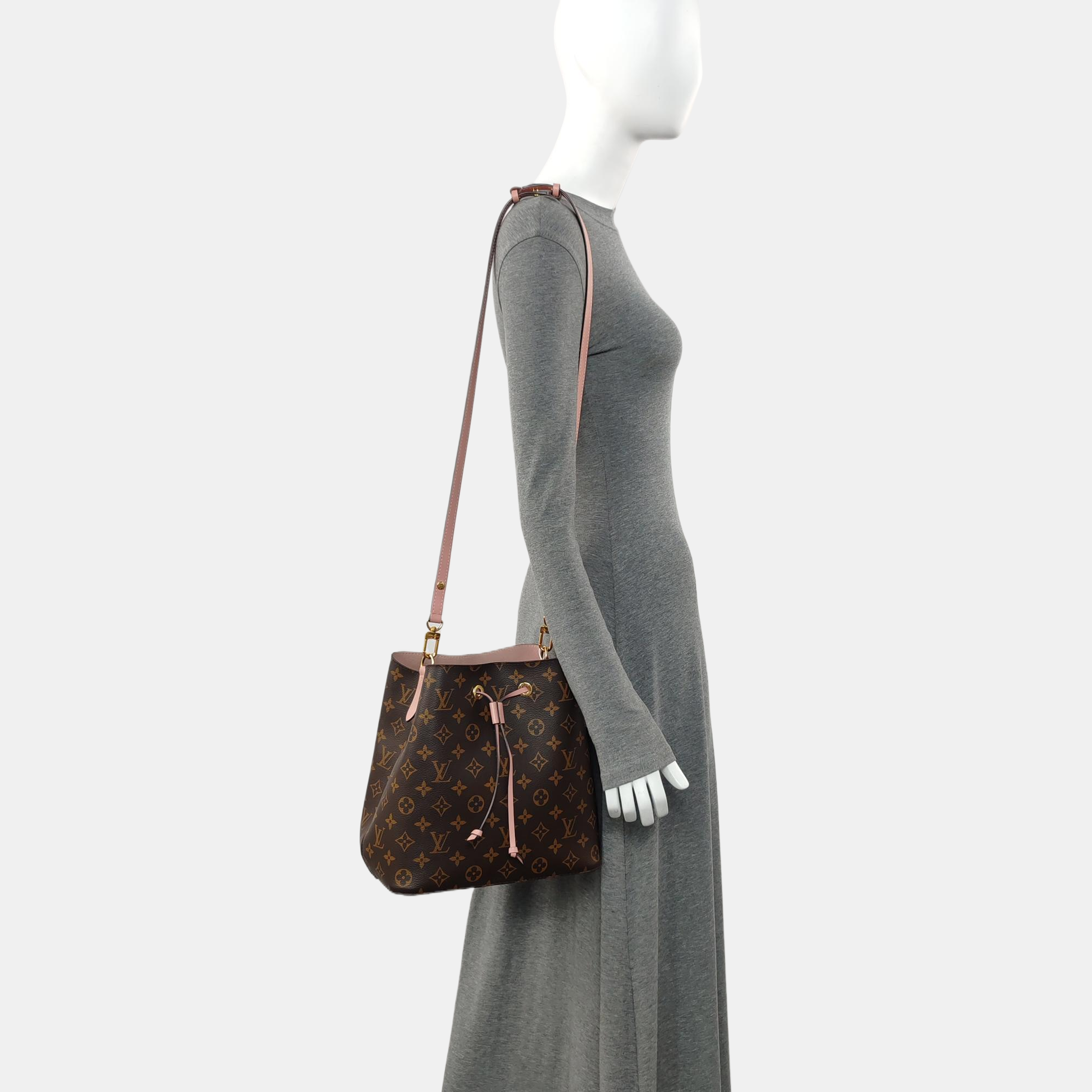 NÉONOÉ MM Monogram Coated Canvas Brown