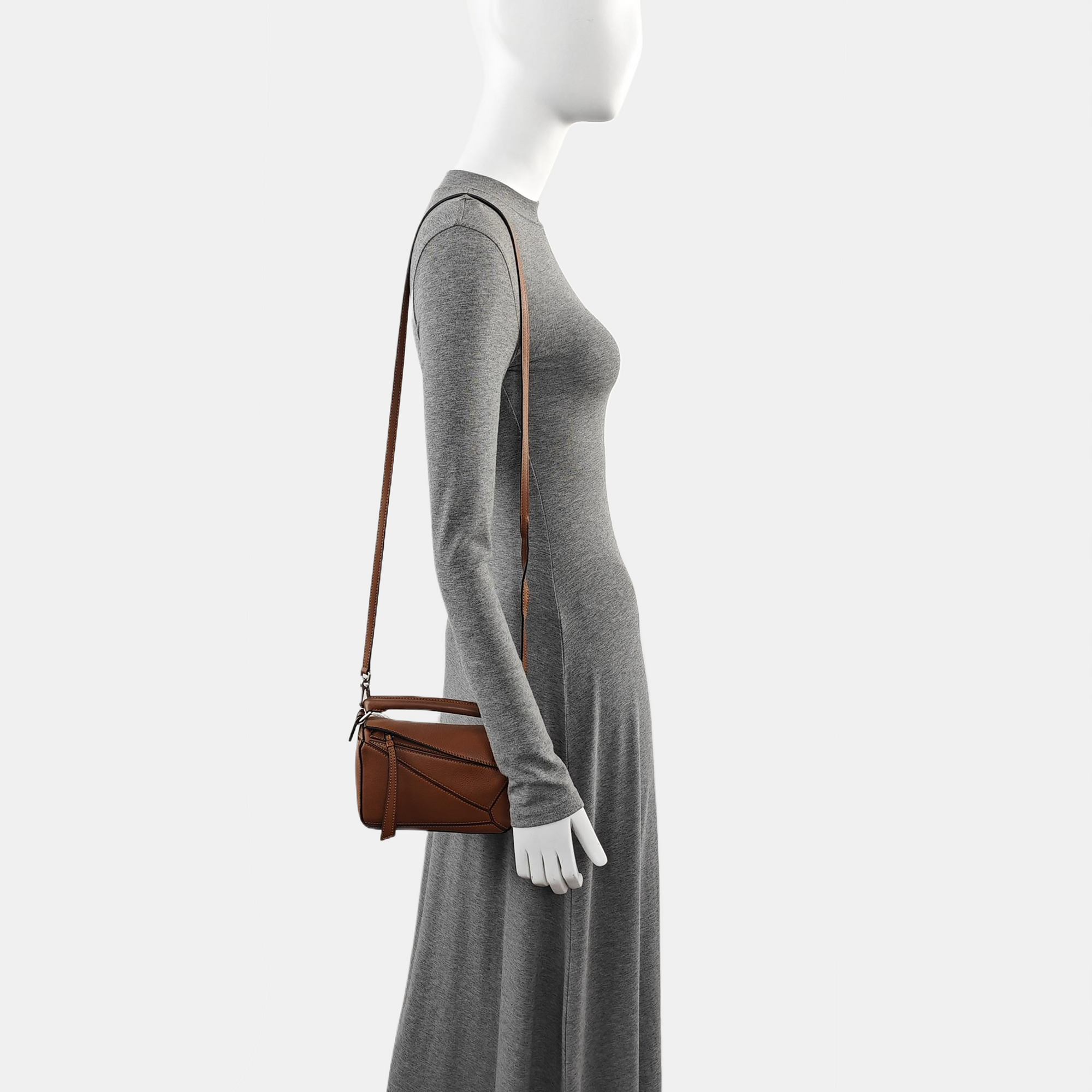 Authenticated pre-owned  Puzzle Mini Calfskin Brown - Shoulder Bag at Looply
