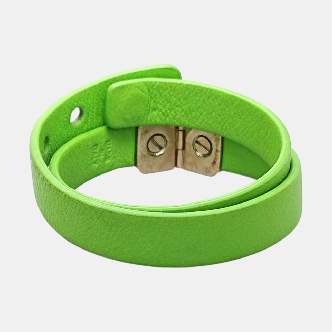 Leather Green Bangle
