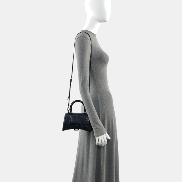 Hourglass Small Calfskin Black