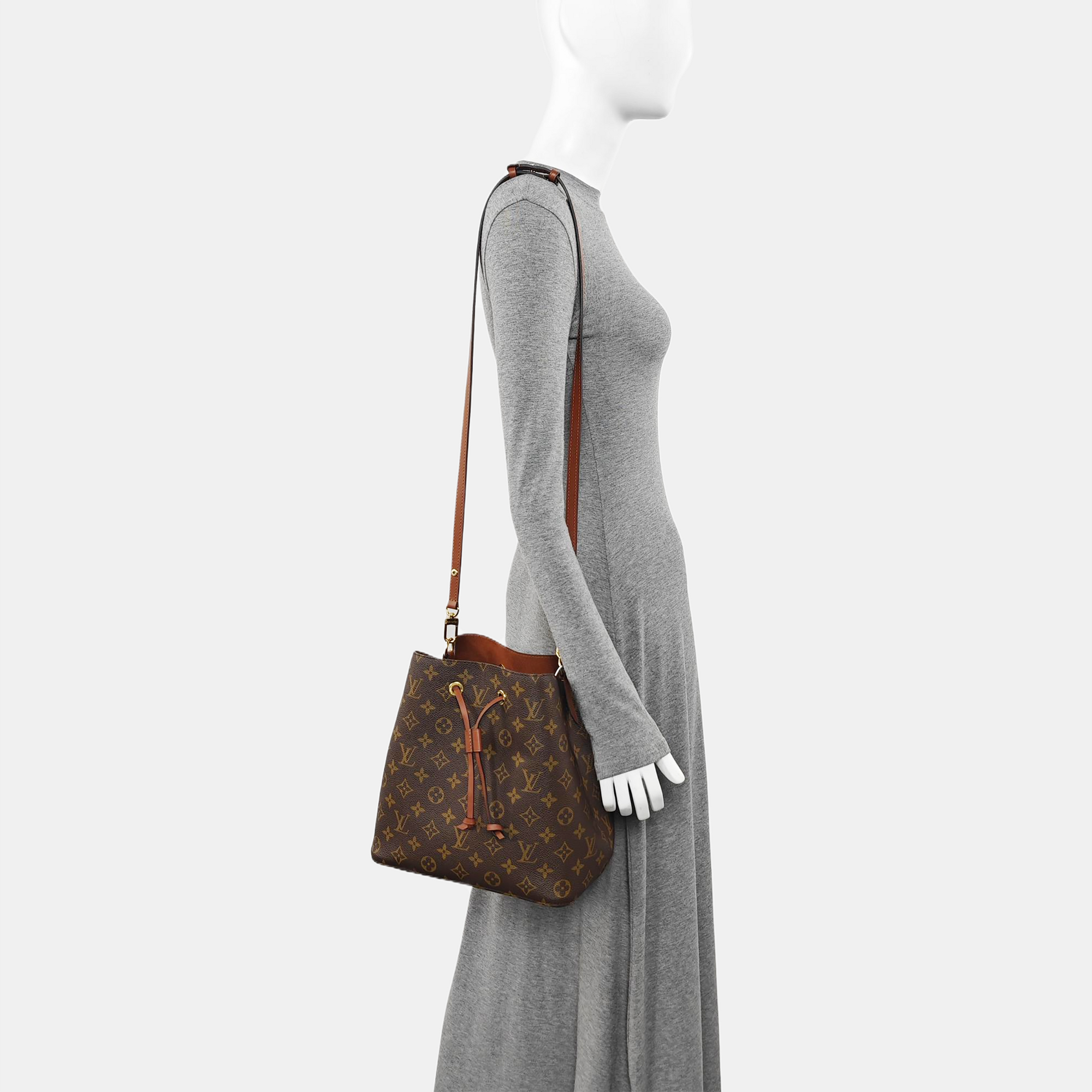 NÉONOÉ MM Monogram Coated Canvas Brown