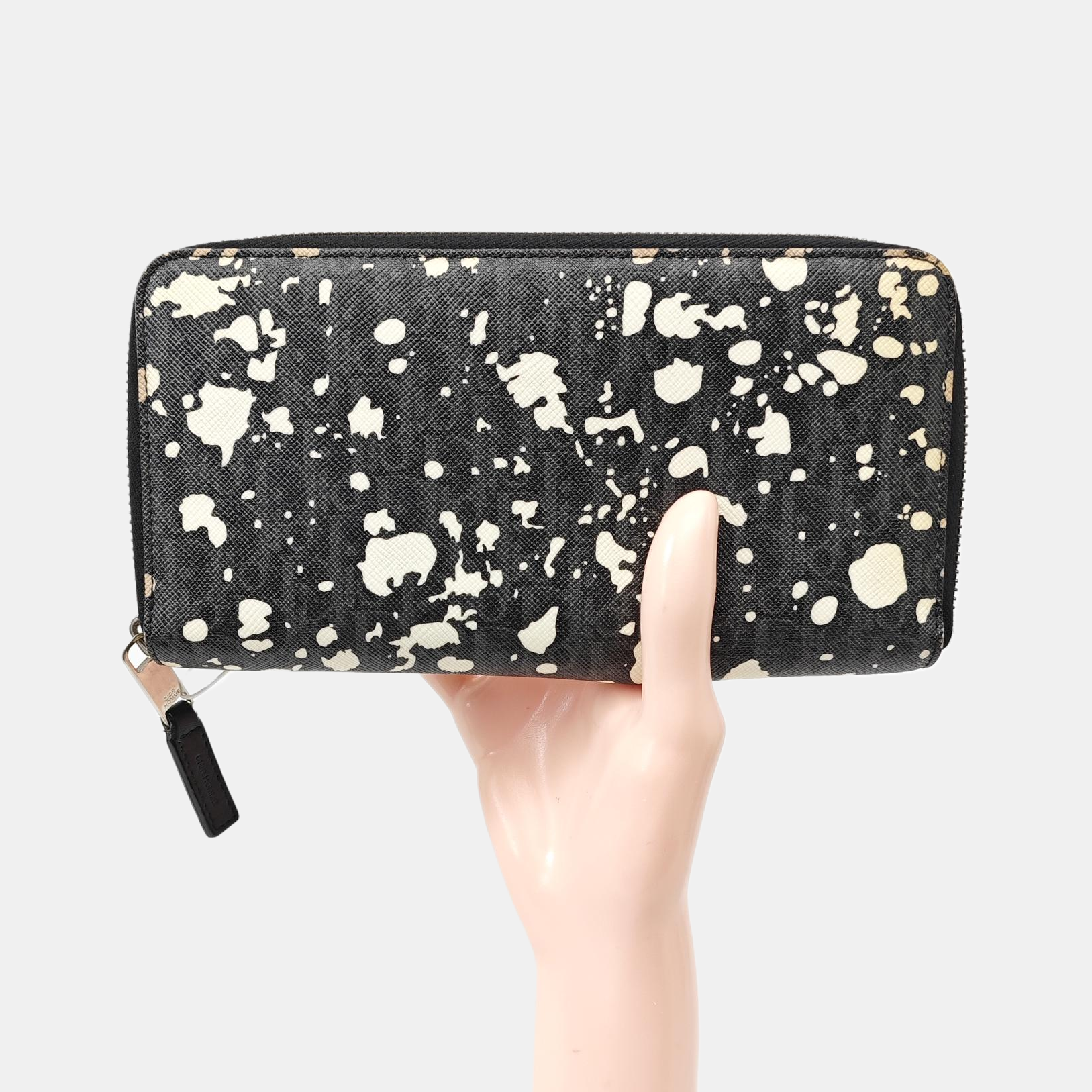 Coated Canvas Wallet Gray