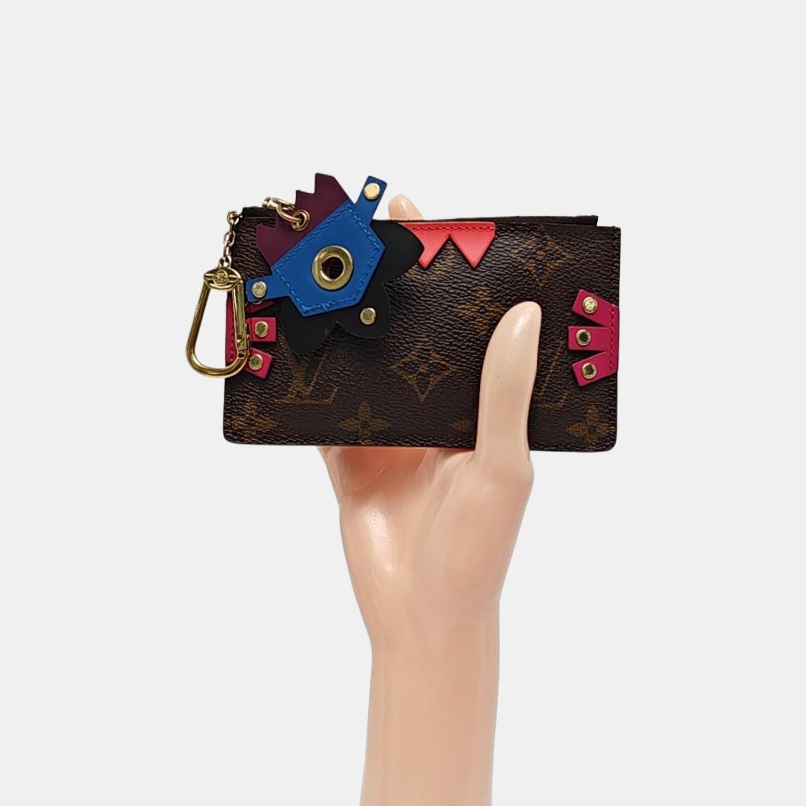 Monogram Coated Canvas Key Pouch Brown