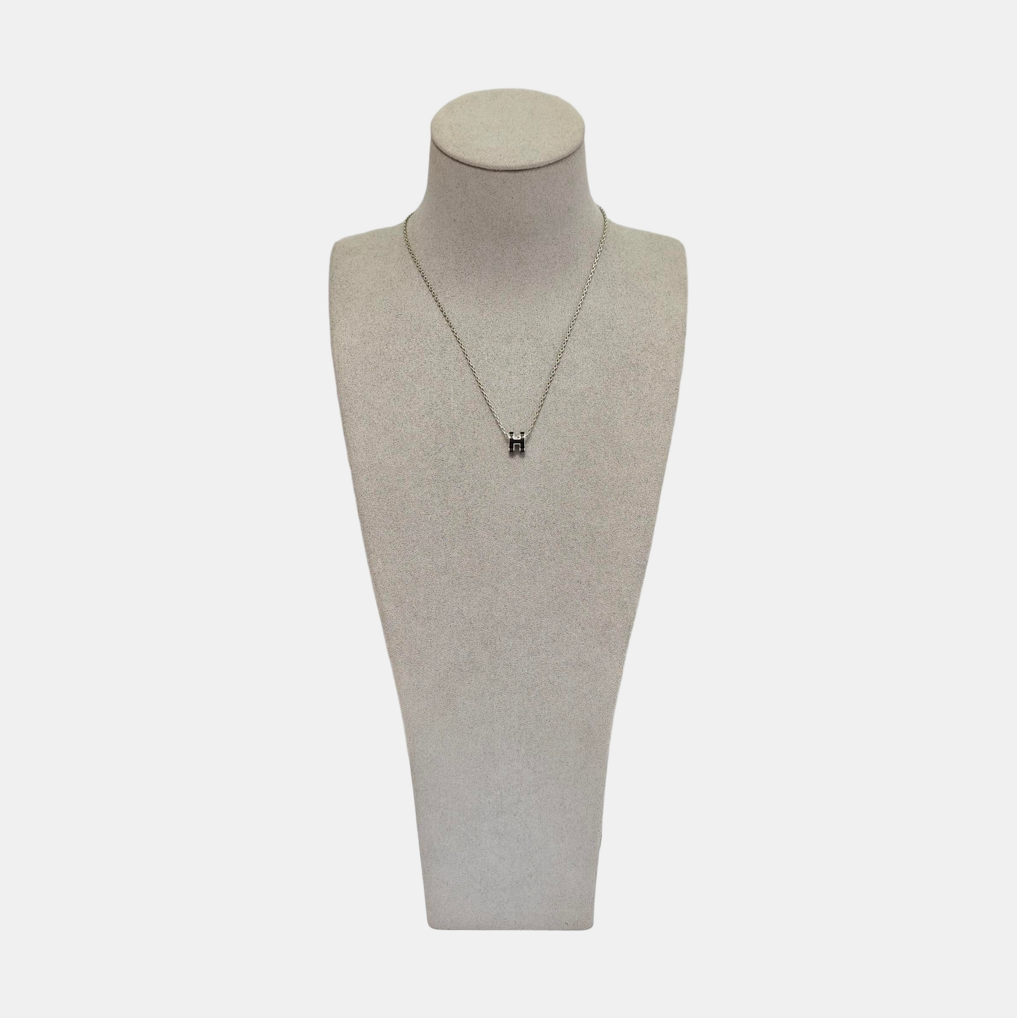 Pop H Metal Silver Necklace