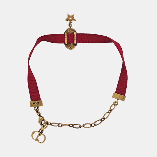J'adior Fabric Red Bracelet