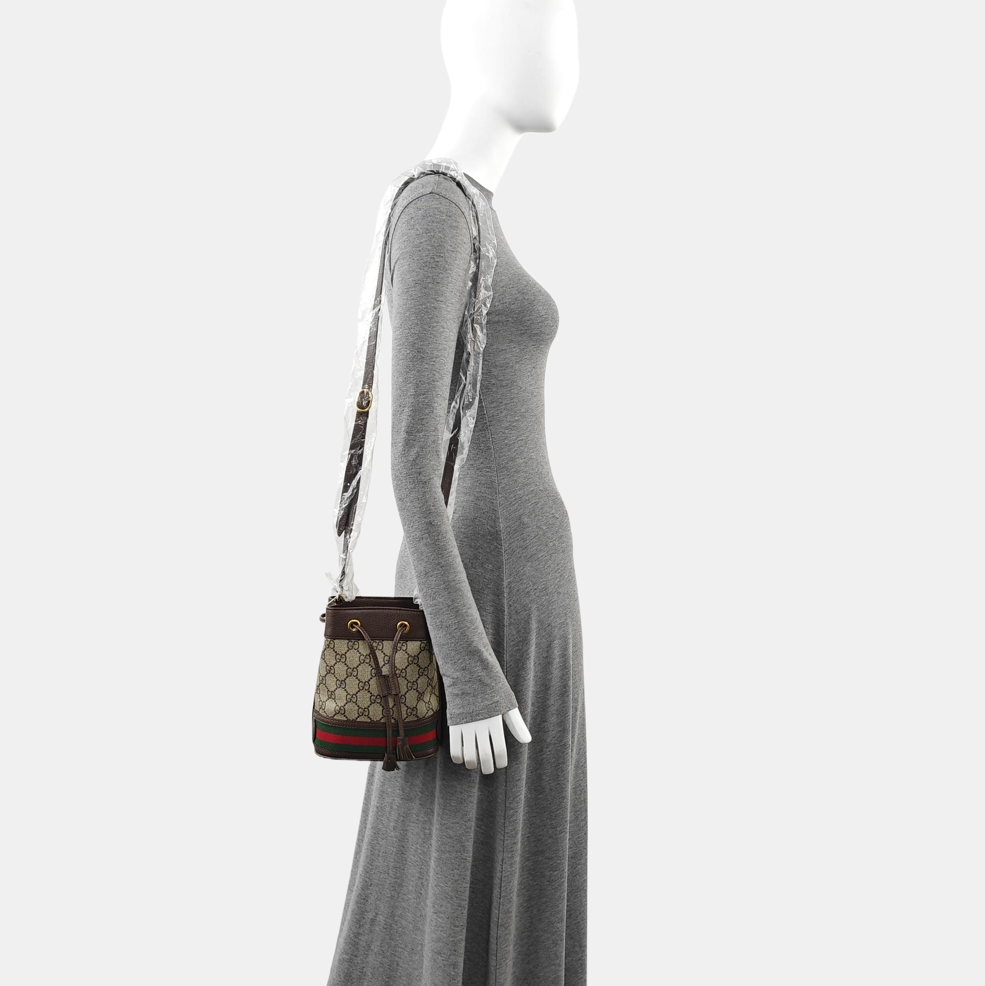 Ophidia Mini Monogram Coated Canvas Beige