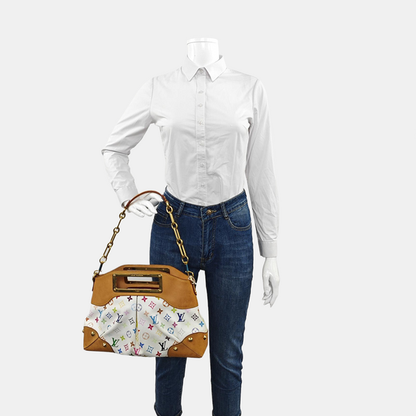 JUDY MM Monogram Coated Canvas White