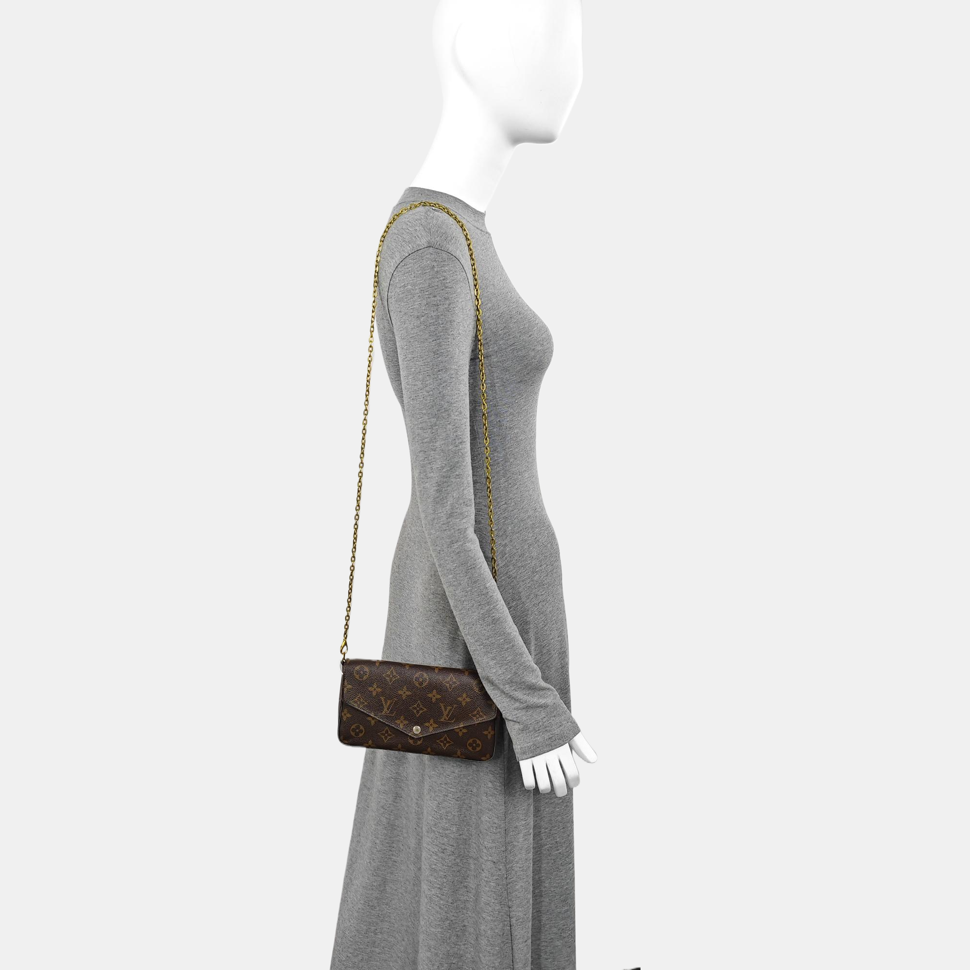 FÉLICIE Monogram Coated Canvas Brown