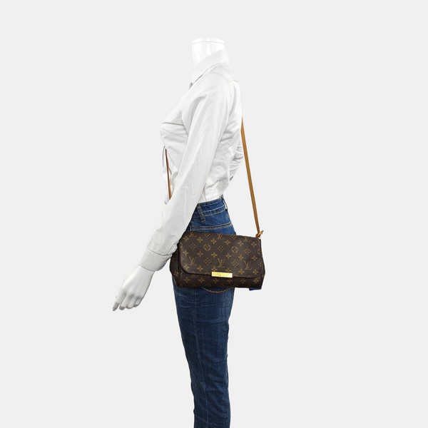 FAVORITE MM Monogram Coated Canvas Brown