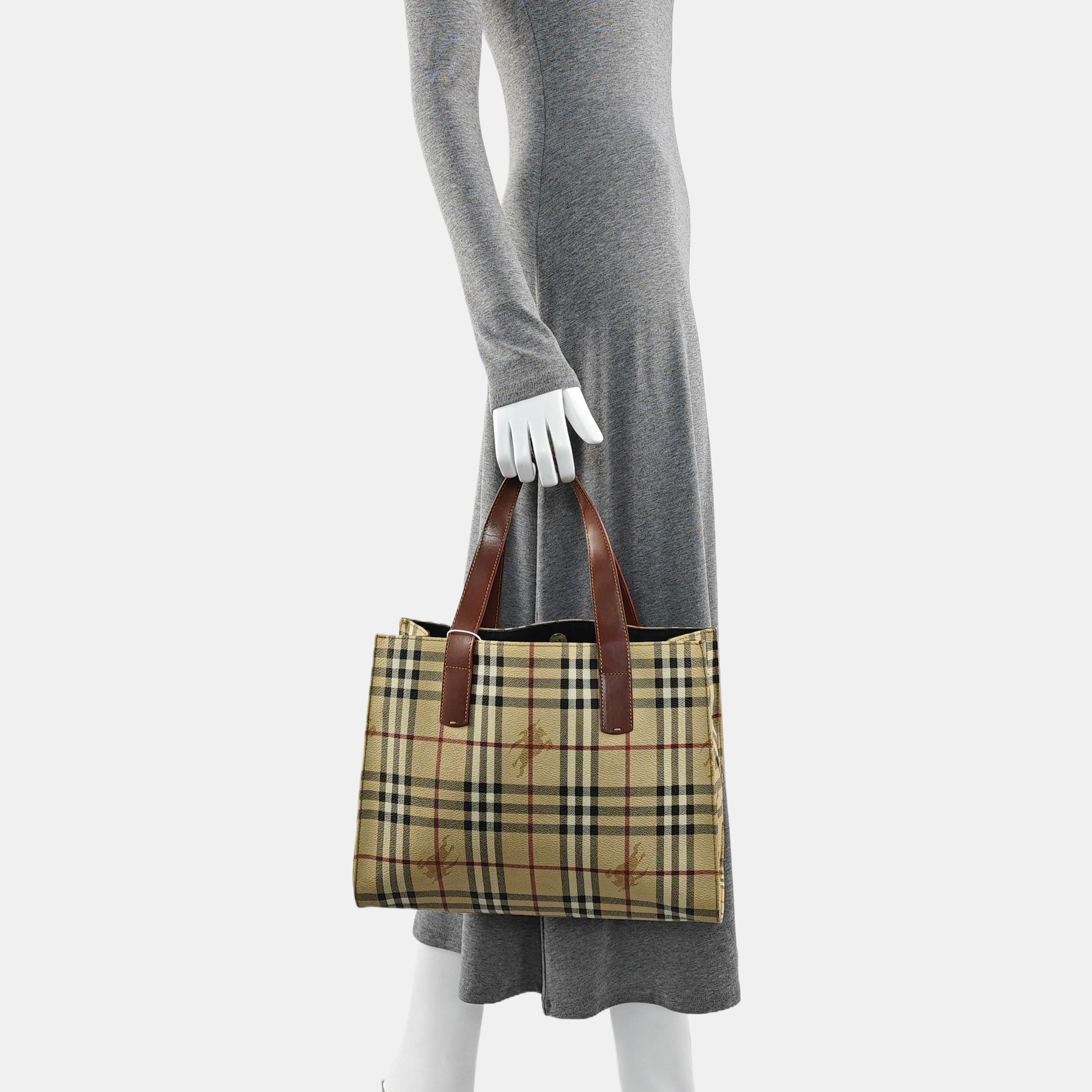 Coated Canvas Tote Bag Beige