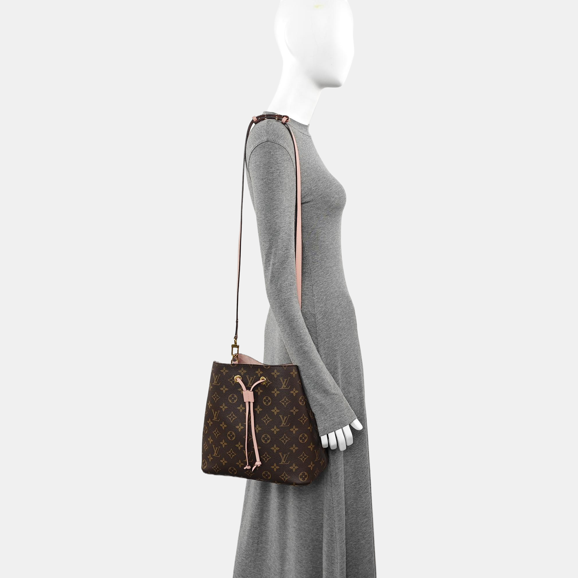 NÉONOÉ MM Monogram Coated Canvas Brown