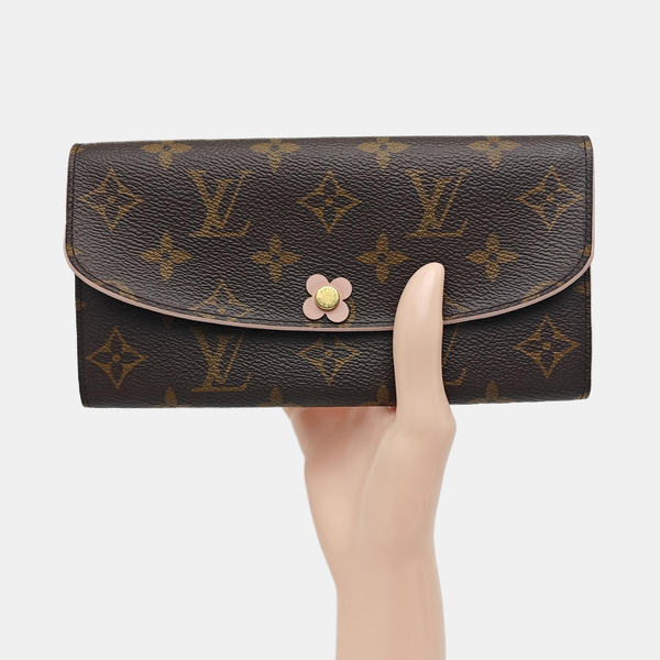 EMILIE Monogram Coated Canvas Brown Wallet