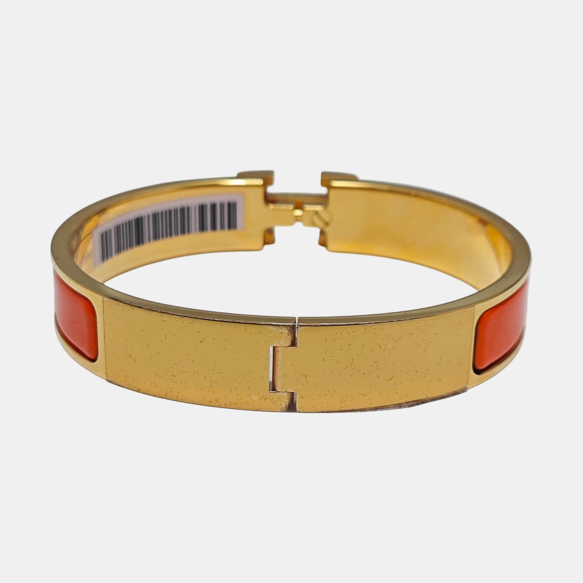 Clic H Metal Orange Bangle