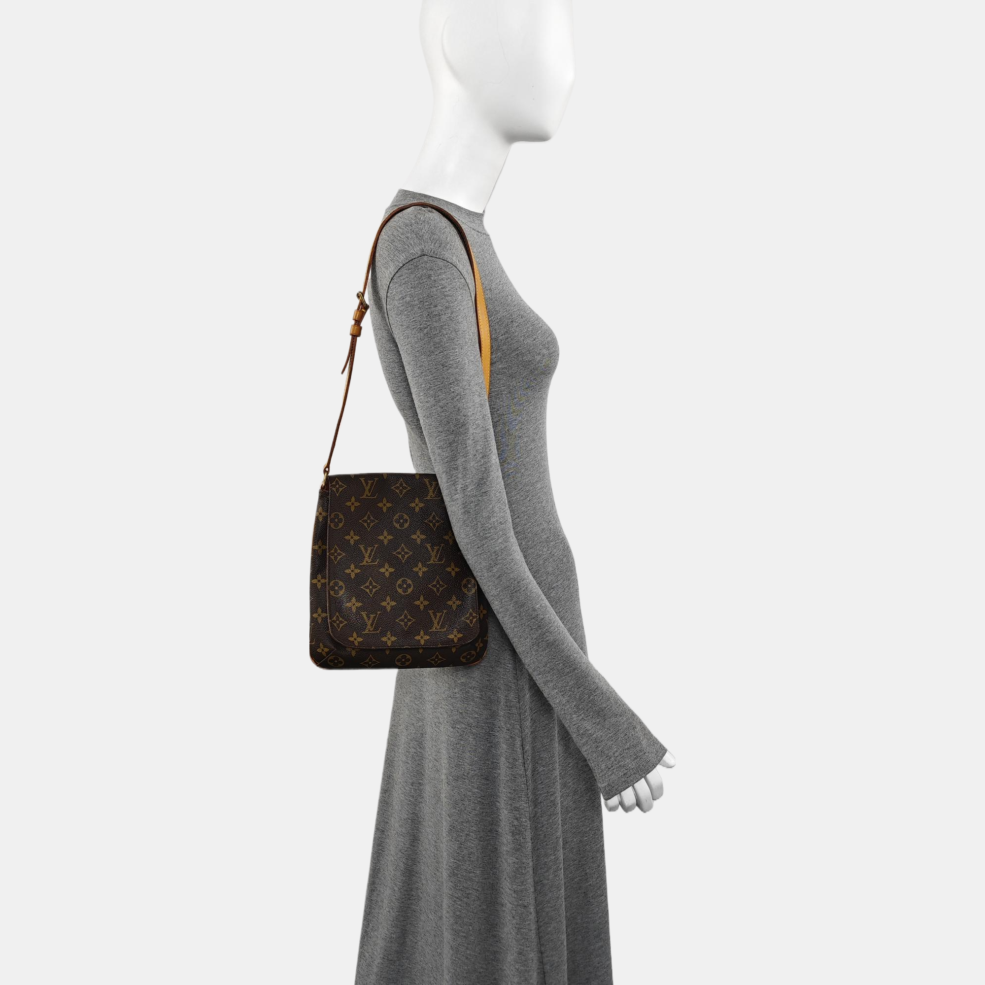 MUSETTE TANGO PM Monogram Coated Canvas Brown