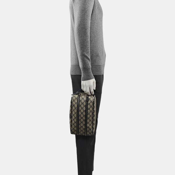 Monogram Coated Canvas Clutch Black