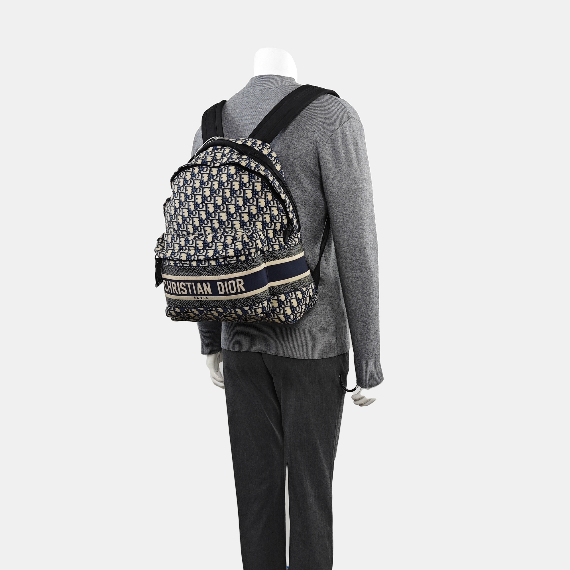 Diortravel Oblique Canvas Blue