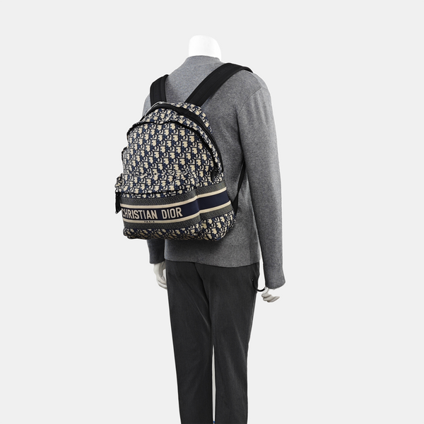 Diortravel Oblique Canvas Blue
