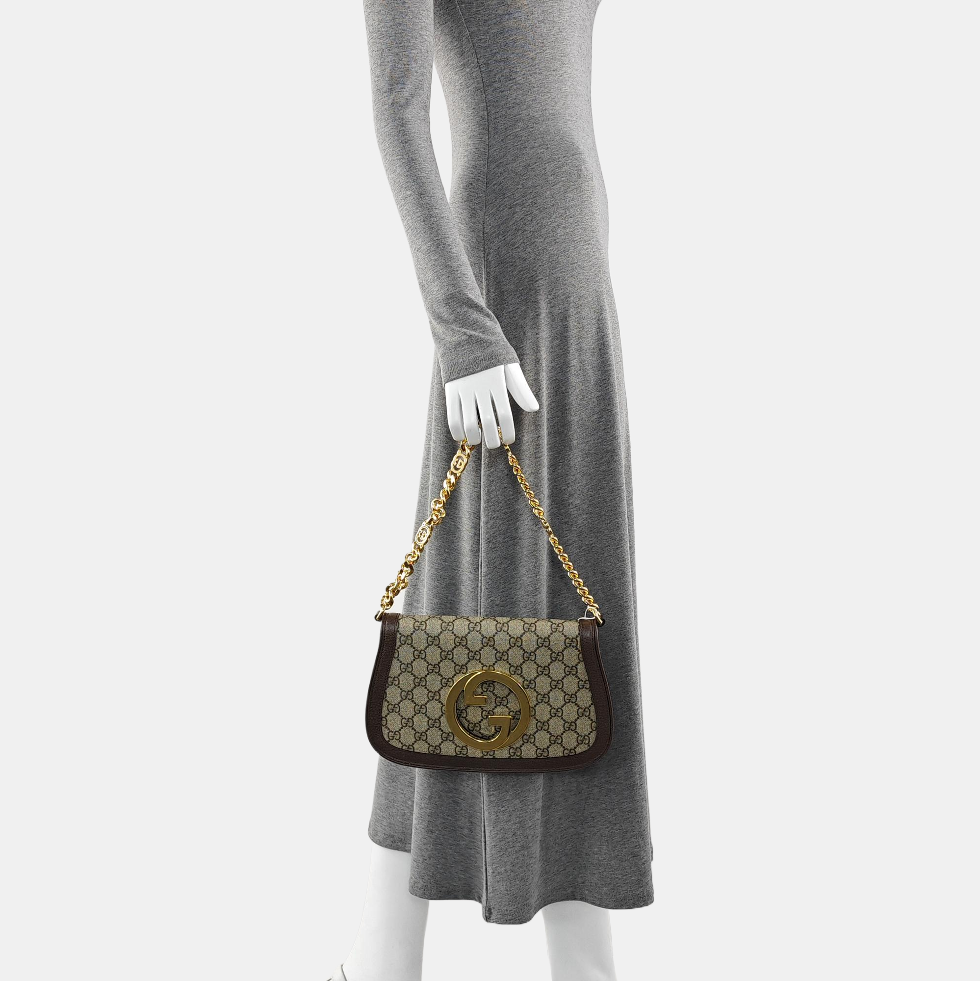 Blondie Small Monogram Coated Canvas Brown