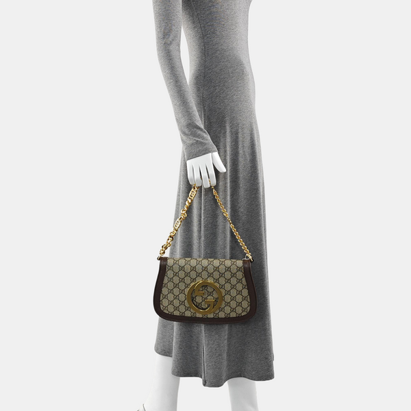 Blondie Small Monogram Coated Canvas Brown