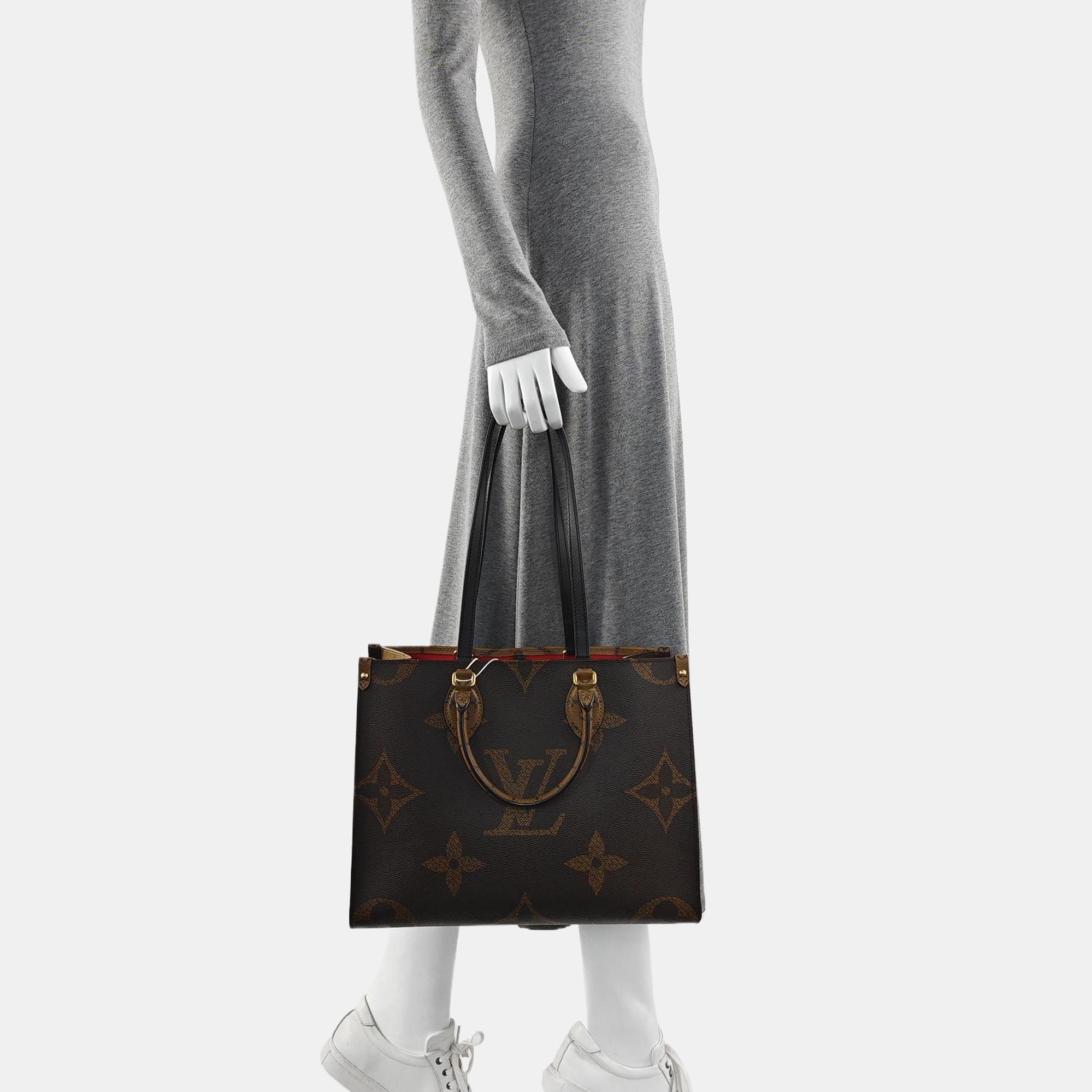ONTHEGO MM Monogram Coated Canvas Brown