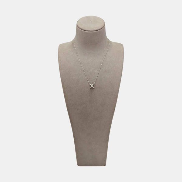 Jeux De Liens 18k White Gold Silver Necklace