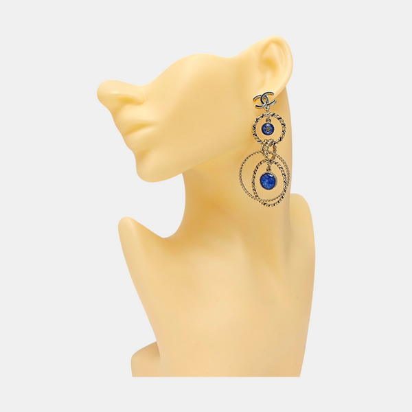 CC Logo Metal Gold Earrings