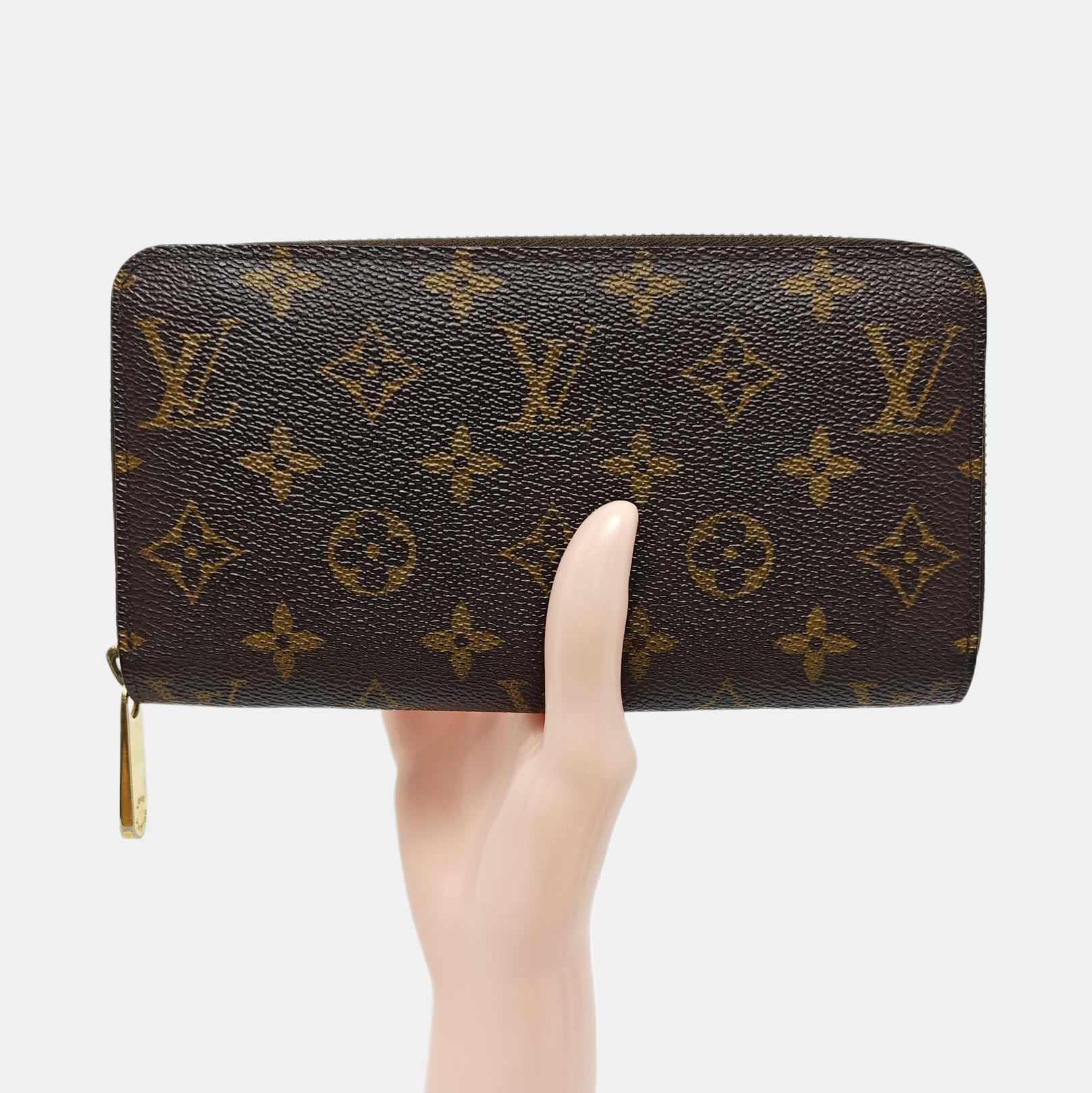 ZIPPY Monogram Coated Canvas Brown Wallet
