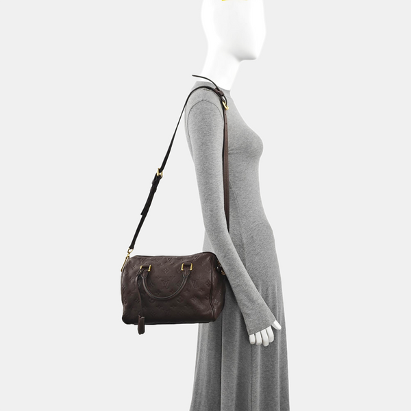 SPEEDY 25 Monogram Calfskin Brown