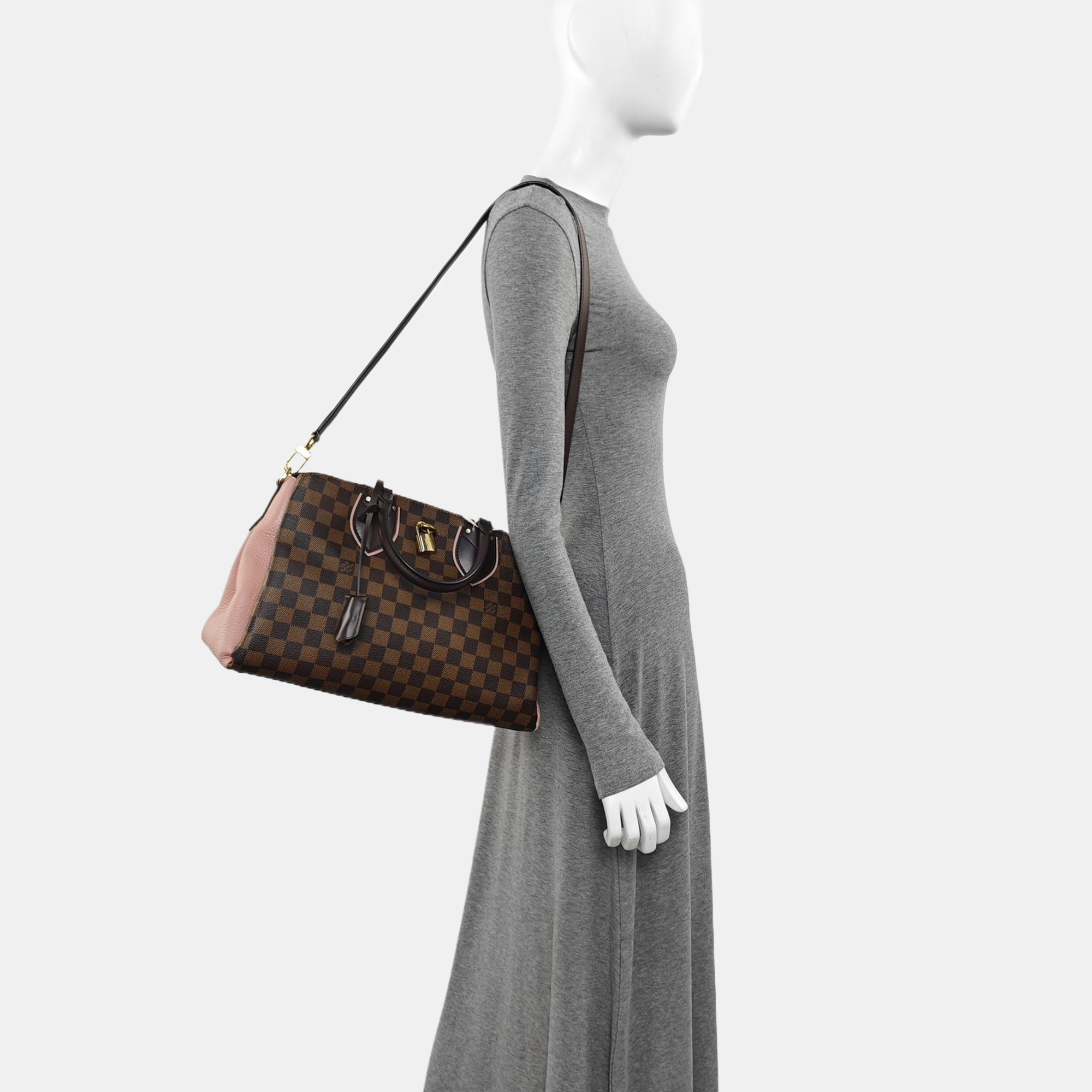 NORMANDY Damier Ebene Coated Canvas Brown