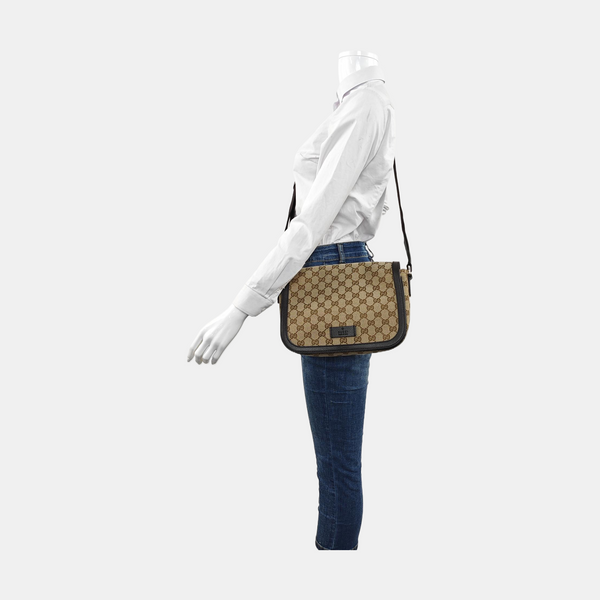 Monogram Canvas Crossbody Bag Brown