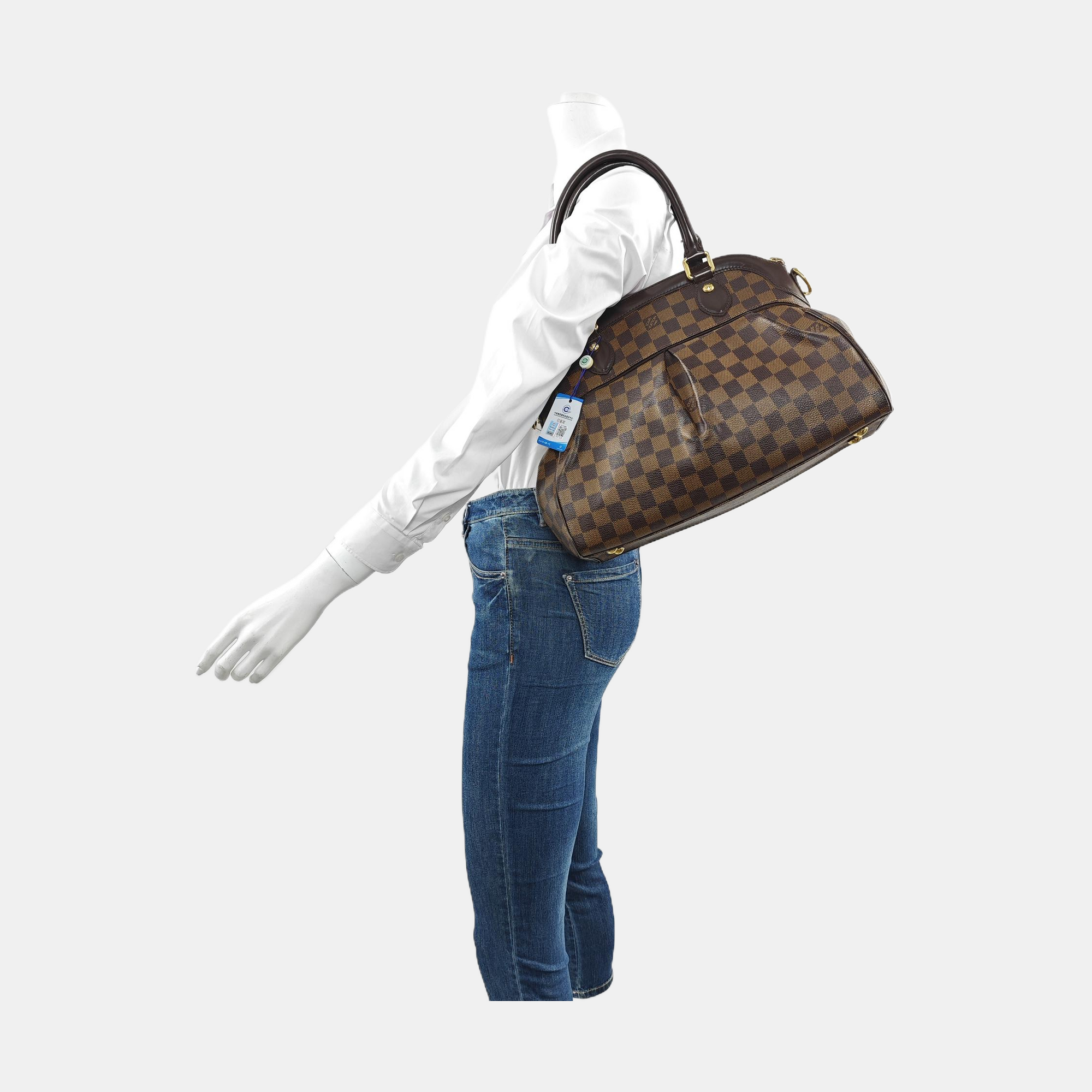 TREVI PM Damier Ebene Coated Canvas Brown