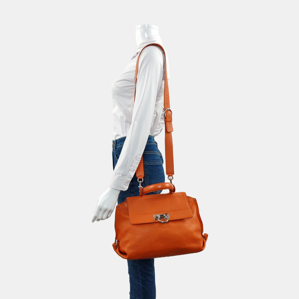 Sophia Medium Calfskin Orange