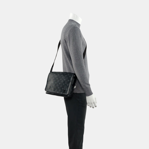 DISTRICT PM Monogram Coated Canvas Black