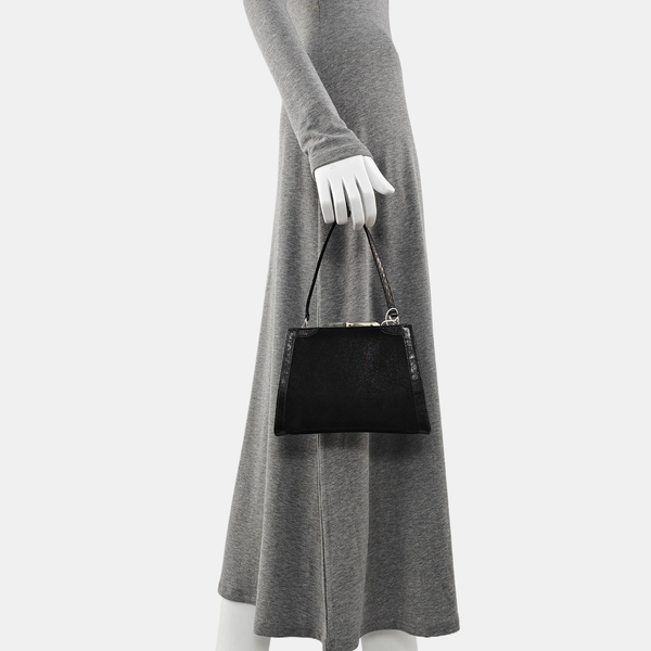 Canvas Top Handle Bag Black
