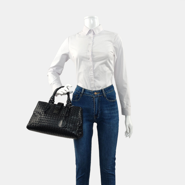 Authenticated pre-owned  Roma Lambskin Black - Tote Bag at Looply
