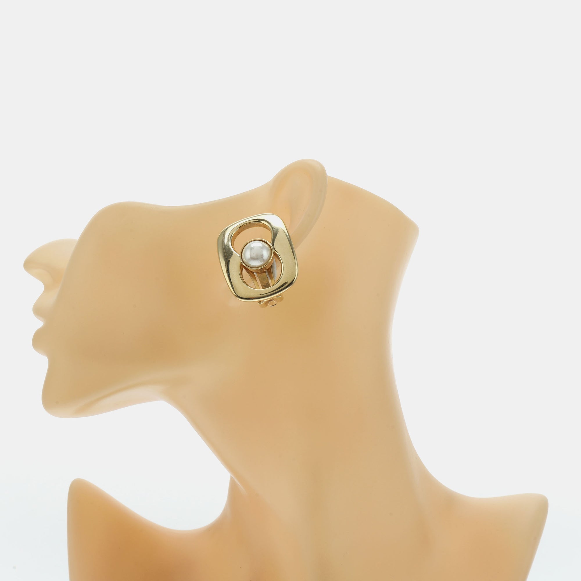 Metal Gold Clip On Earrings