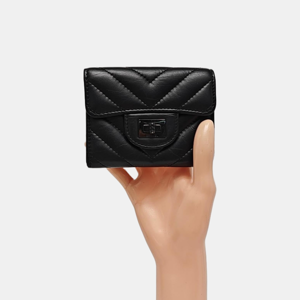 2.55 Chevron Calfskin Black Wallet