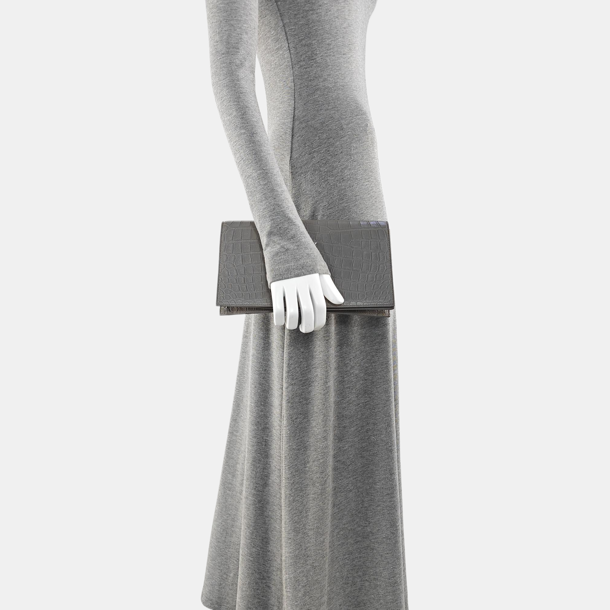 KATE Medium Calfskin Gray